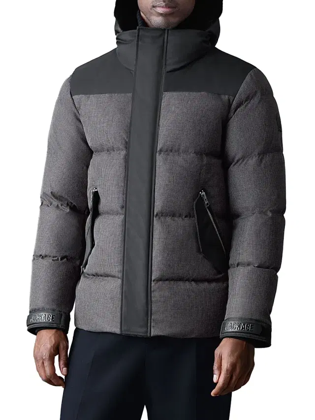 Men's Riley-MHT Quilted Down Jacket - Carbon Multi Black
