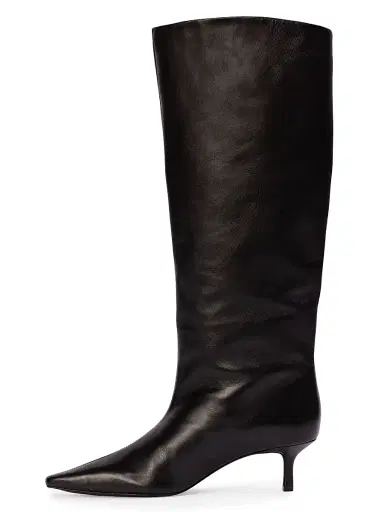 Black Suede Studio Women's Sutton 50MM Leather Boots - Black Leather | Thumbnail 4 Black Suede Studio Women's Sutton 50MM Leather Boots - Black Leather | Thumbnail 4