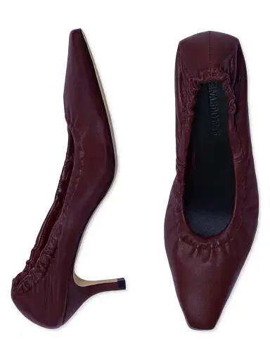 Bernardo 1946 Women's Manu Elastic Pumps - Dark Plum | Thumbnail 5
