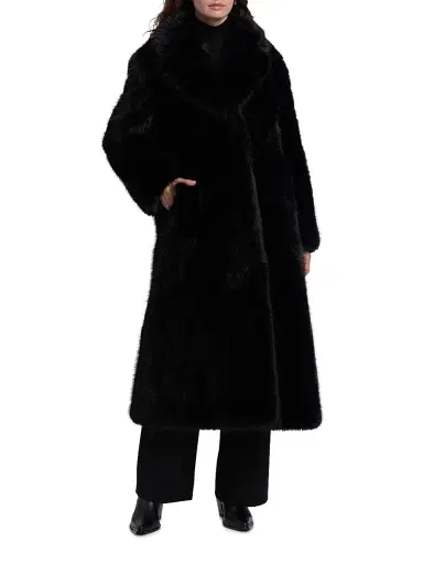 Mercer Collective Women's Mink Stripe Faux-Fur Coat | Thumbnail 3 Mercer Collective Women's Mink Stripe Faux-Fur Coat | Thumbnail 3