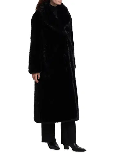 Mercer Collective Women's Mink Stripe Faux-Fur Coat | Thumbnail 4 Mercer Collective Women's Mink Stripe Faux-Fur Coat | Thumbnail 4