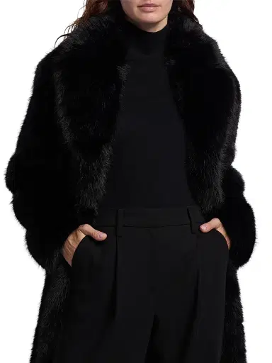 Mercer Collective Women's Mink Stripe Faux-Fur Coat | Thumbnail 6 Mercer Collective Women's Mink Stripe Faux-Fur Coat | Thumbnail 6