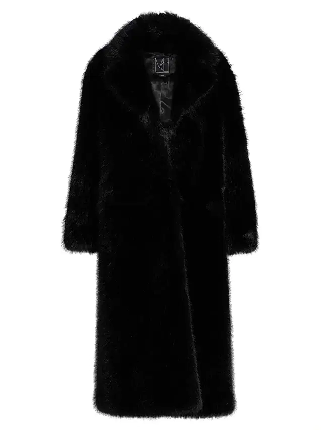 Mercer Collective Women's Mink Stripe Faux-Fur Coat - Black