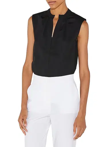 CALLAS MILANO Women's Olympia Sleeveless Poplin Top - Black - Size 2 | Thumbnail 4 CALLAS MILANO Women's Olympia Sleeveless Poplin Top - Black - Size 2 | Thumbnail 4