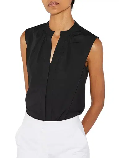 CALLAS MILANO Women's Olympia Sleeveless Poplin Top - Black - Size 2 | Thumbnail 5 CALLAS MILANO Women's Olympia Sleeveless Poplin Top - Black - Size 2 | Thumbnail 5