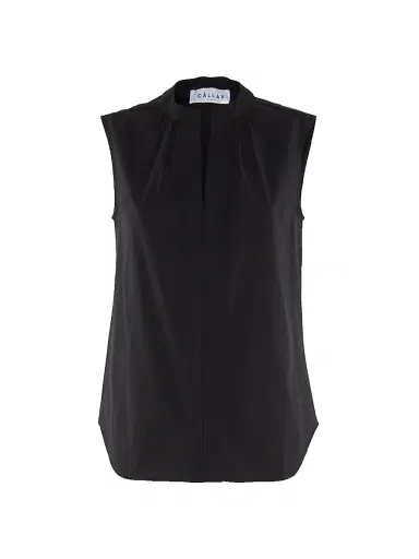 CALLAS MILANO Women's Olympia Sleeveless Poplin Top - Black - Size 2 | Thumbnail 1 CALLAS MILANO Women's Olympia Sleeveless Poplin Top - Black - Size 2 | Thumbnail 1