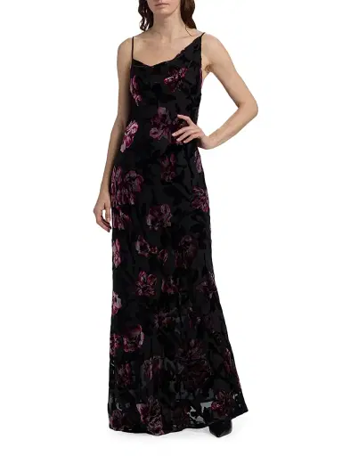 Sabina Musáyev Women's Alenoy Floral Velvet Gown - Black - Size Large | Thumbnail 2 Sabina Musáyev Women's Alenoy Floral Velvet Gown - Black - Size Large | Thumbnail 2