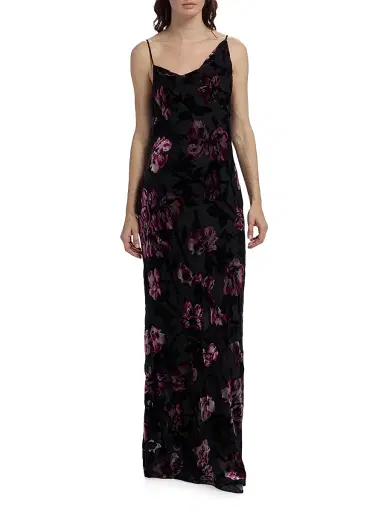 Sabina Musáyev Women's Alenoy Floral Velvet Gown - Black - Size Large | Thumbnail 3 Sabina Musáyev Women's Alenoy Floral Velvet Gown - Black - Size Large | Thumbnail 3