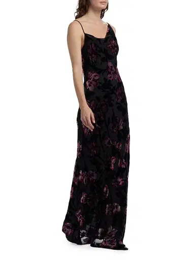 Sabina Musáyev Women's Alenoy Floral Velvet Gown - Black - Size Large | Thumbnail 4 Sabina Musáyev Women's Alenoy Floral Velvet Gown - Black - Size Large | Thumbnail 4
