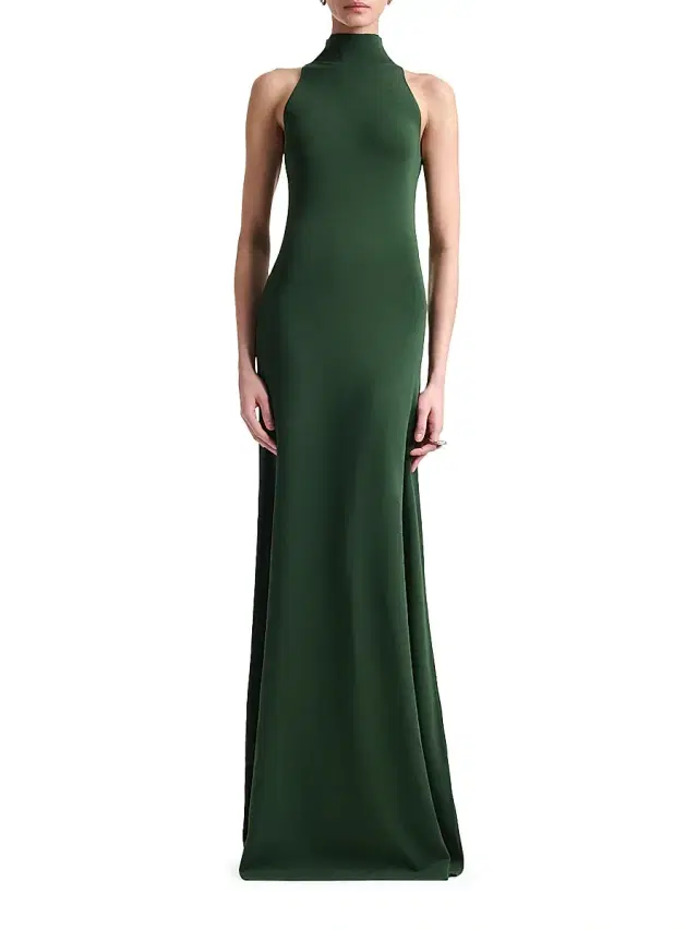 Altuzarra Women's Neddie Turtleneck Sleeveless Maxi Dress - Dark Forest