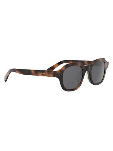Celine Men's 3 Dots HD 48MM Square Sunglasses - Blonde Havana And Smoke | Thumbnail 8 Celine Men's 3 Dots HD 48MM Square Sunglasses - Blonde Havana And Smoke | Thumbnail 8