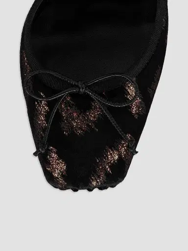 Christian Louboutin Women's Cassia Lace Up 100MM Embroidered Velvet Pumps - Black | Thumbnail 4