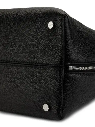 TOTEME Women's Medium Grained-Leather Day Tote - Black | Thumbnail 7