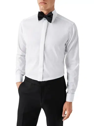 Eton Men's Contemporary-Fit Fly Front Formal Shirt - White - Size 15 | Thumbnail 3 Eton Men's Contemporary-Fit Fly Front Formal Shirt - White - Size 15 | Thumbnail 3
