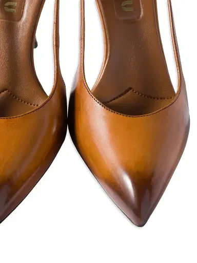 Miu Miu Women's Leather Slingback Pumps | Thumbnail 2