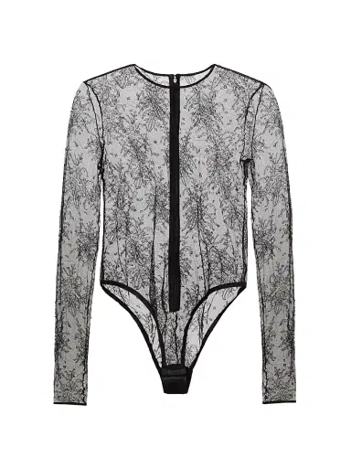 Dolce & Gabbana Women's Sheer Lace Bodysuit - Nero | Thumbnail 1 Dolce & Gabbana Women's Sheer Lace Bodysuit - Nero | Thumbnail 1
