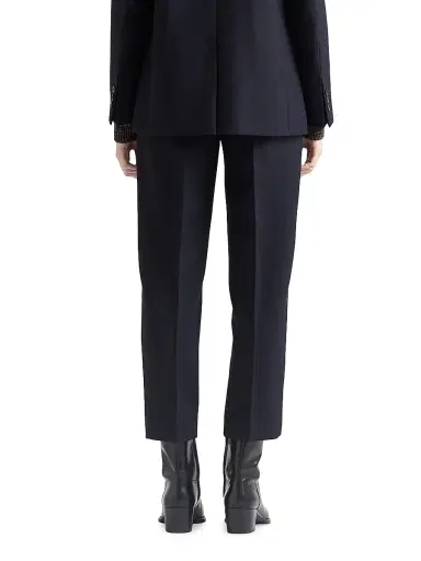 Prada Women's Wool Rush Stitch Pants - Blue - Size 10 | Thumbnail 3