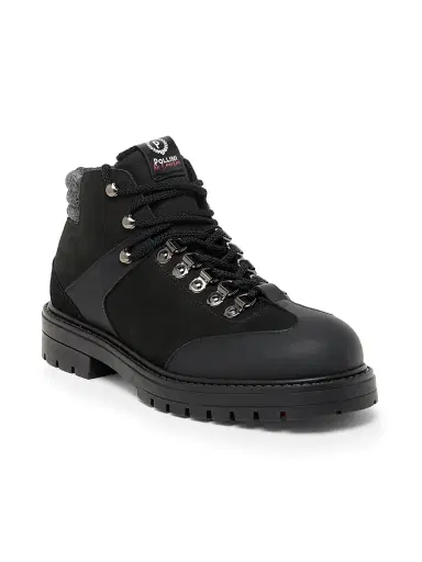 Pollini Men's Leather Ankle Boots - Black - Size 12 | Thumbnail 2