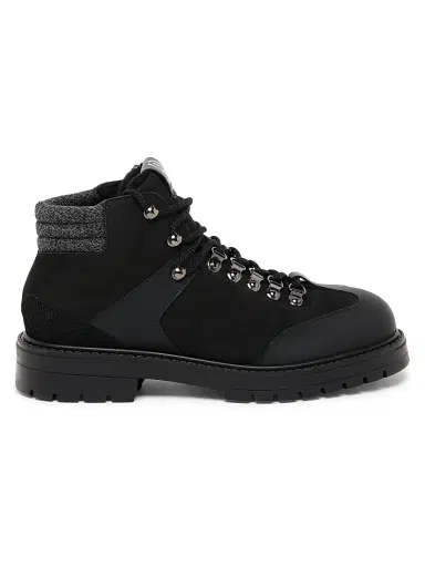 Pollini Men's Leather Ankle Boots - Black - Size 12 | Thumbnail 1