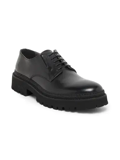 Pollini Men's Leather Oxford Loafers | Thumbnail 2