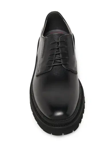 Pollini Men's Leather Oxford Loafers - Black - Size 12 | Thumbnail 4