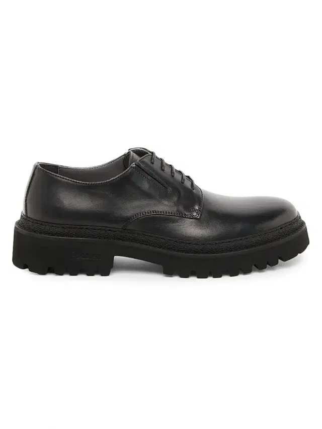 Pollini Men's Leather Oxford Loafers - Black