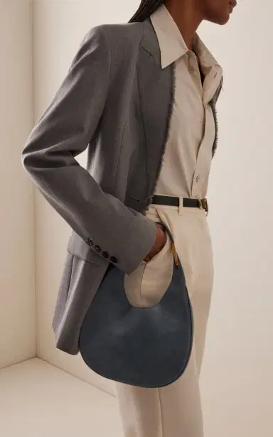 Savette The Small Suede Florence Hobo Bag | Thumbnail 2 Savette The Small Suede Florence Hobo Bag | Thumbnail 2
