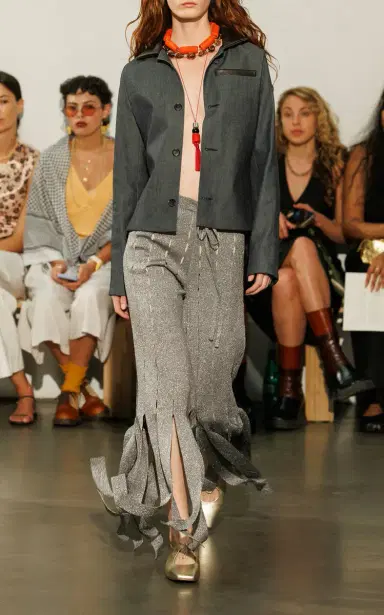 ZANKOV Lisa Cutout Pants - Light Grey | Thumbnail 2