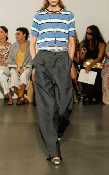 ZANKOV Sammy Cotton Pants - Blue | Thumbnail 1