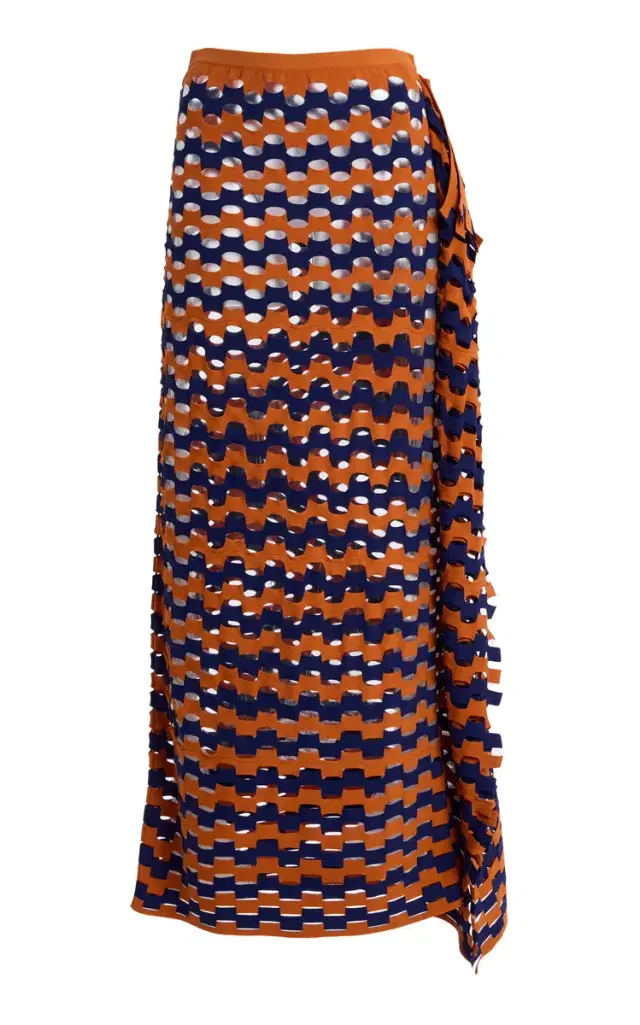 Zankov Angelino Open-Knit Maxi Skirt
