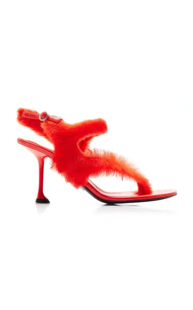 Proenza Schouler Tee Shearling Thong Sandals | Thumbnail 1 Proenza Schouler Tee Shearling Thong Sandals | Thumbnail 1