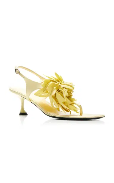 Proenza Schouler Tee Flower-Detailed Satin Thong Sandals | Thumbnail 8