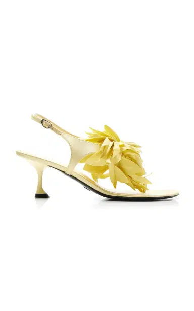 Proenza Schouler Tee Flower-Detailed Satin Thong Sandals | Thumbnail 10