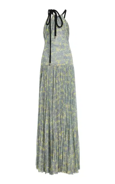 Proenza Schouler Aveline Printed Plisse Maxi Dress | Thumbnail 3