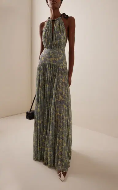 Proenza Schouler Aveline Printed Plisse Maxi Dress | Thumbnail 6