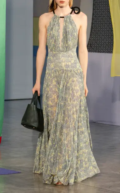 Proenza Schouler Aveline Printed Plisse Maxi Dress | Thumbnail 9