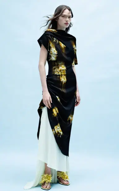 Proenza Schouler Antonella Printed Crepe Maxi Dress | Thumbnail 2
