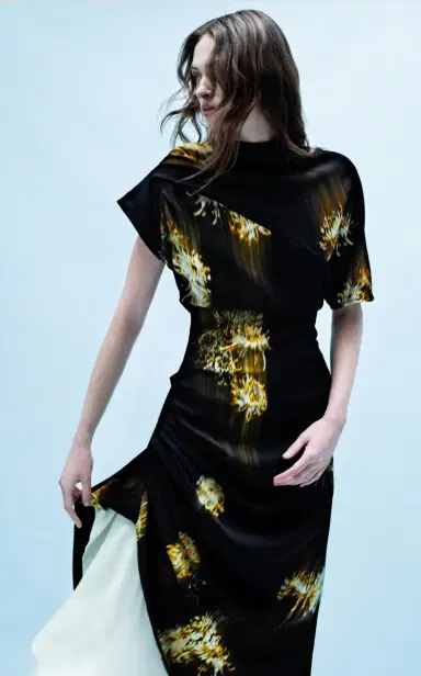 Proenza Schouler Antonella Printed Crepe Maxi Dress | Thumbnail 3