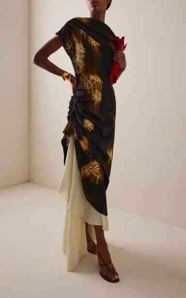 Proenza Schouler Antonella Printed Crepe Maxi Dress | Thumbnail 4