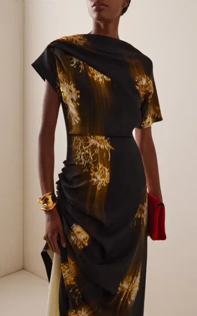 Proenza Schouler Antonella Printed Crepe Maxi Dress | Thumbnail 5