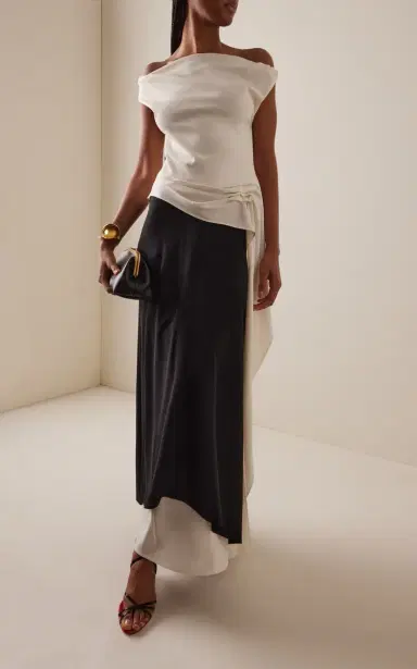 Proenza Schouler Daliah Two-Tone Maxi Dress | Thumbnail 3