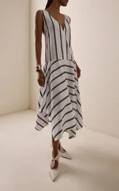 Proenza Schouler Beatriz Cotton-Silk Midi Dress | Thumbnail 2