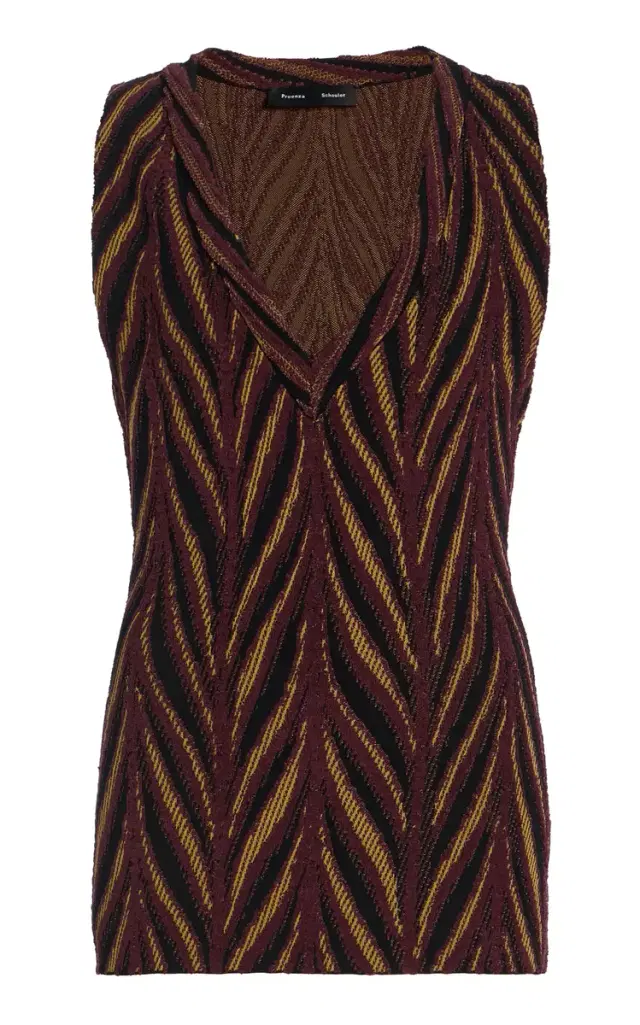 Proenza Schouler Amelia Marble Jacquard Tank Top