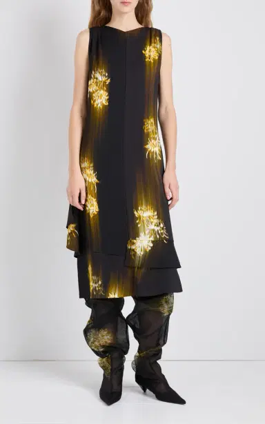 Proenza Schouler Rhetta Satin Back Crepe Maxi Dress | Thumbnail 3