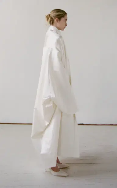 COLLEEN ALLEN Midi Duchesse Silk Cloak | Thumbnail 5