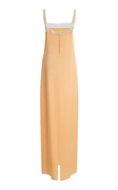 COLLEEN ALLEN Lace-Trimmed Silk Maxi Dress | Thumbnail 6