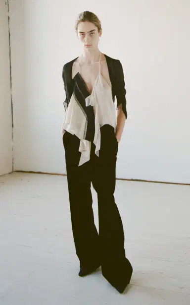 COLLEEN ALLEN Drawstring Velvet Pant | Thumbnail 2
