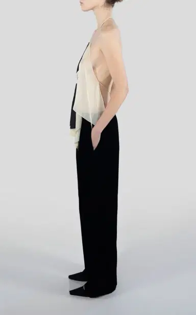 COLLEEN ALLEN Drawstring Velvet Pant | Thumbnail 4