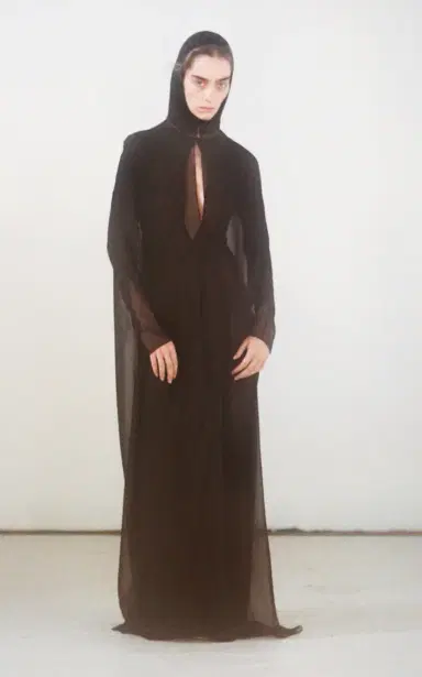 COLLEEN ALLEN Keyhole Silk Chiffon Maxi Dress | Thumbnail 2 COLLEEN ALLEN Keyhole Silk Chiffon Maxi Dress | Thumbnail 2