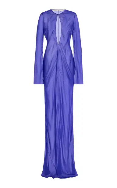 COLLEEN ALLEN Keyhole Silk Chiffon Maxi Dress | Thumbnail 8 COLLEEN ALLEN Keyhole Silk Chiffon Maxi Dress | Thumbnail 8